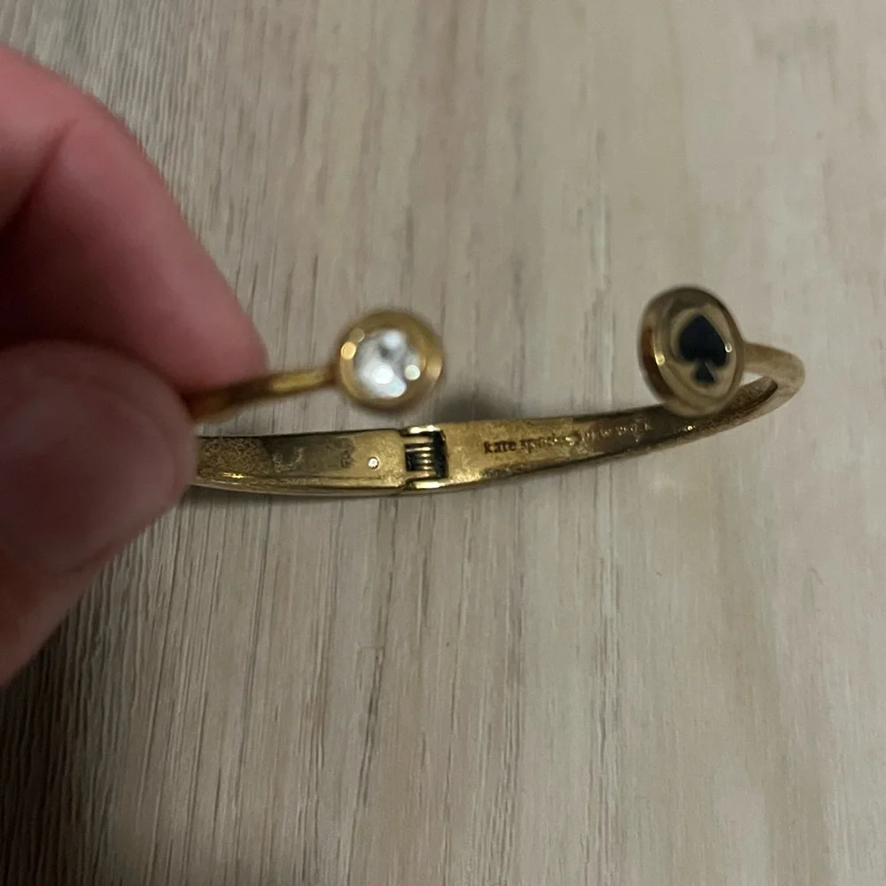 Kate Spade Gold and Black Minimalist Bracelet and earring set - Picture 5 of 5